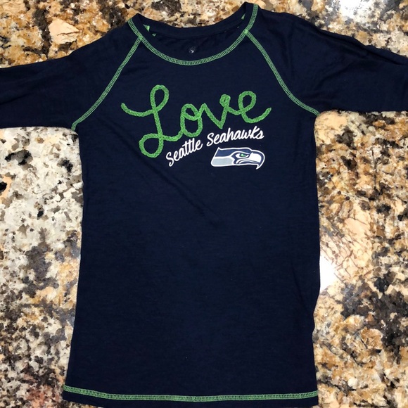 COPY - Girls Seahawk Pajama Set - Picture 2 of 3